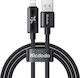 Mcdodo LED / Braided USB-A to Lightning Cable 18W Μαύρο 1.2m CA-7970