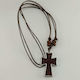 Wooden Square Cross Silver Frame