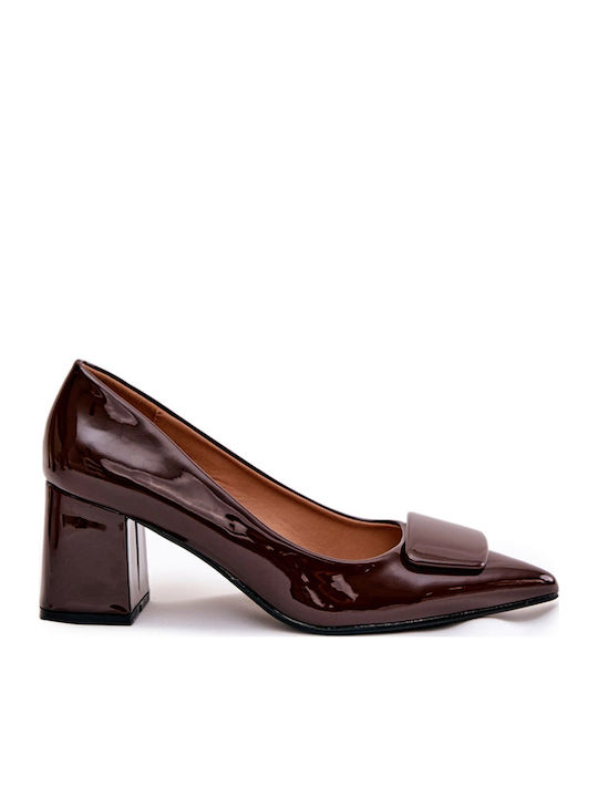 Pumps mit mittelhohem Absatz Braun