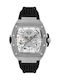 Philipp Plein Skeleton Ανδρικό Ρολόι 44mm Μπαταρίας με Μαύρο Μεταλλικό Μπρασελέ