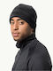 Beanie Unisex Fleece Σκούφος Πλεκτός σε Μαύρο χρώμα