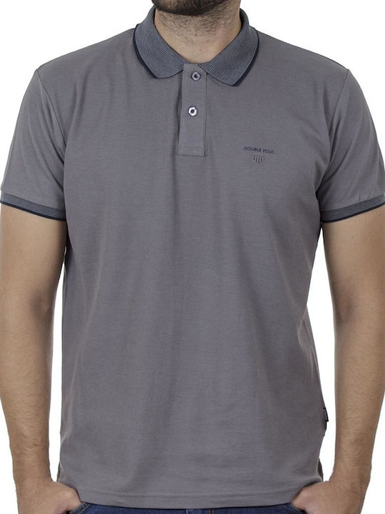 Large Size Polo T-shirt Gray