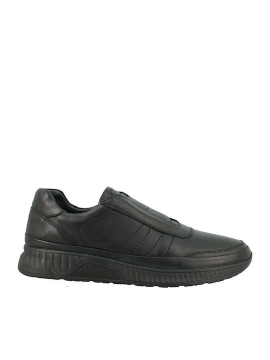 Leder Herren Freizeitschuhe Schwarz