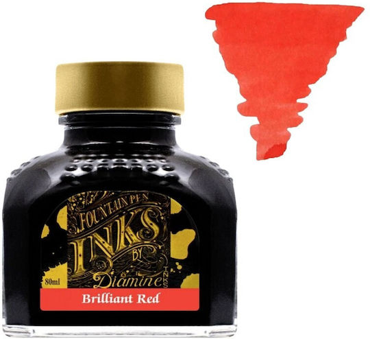 Diamine Ersatz- und Füllfederhaltertinten für Stift Rote 80ml