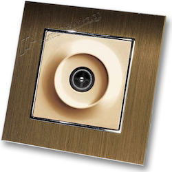 Terminal TV Socket Gold Matte Gold Metallic Fra...