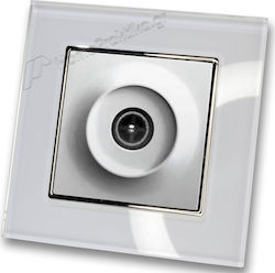 Terminal TV Antenna Socket Silver Matte White G...