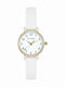 Paul Lorens Kids Analog Watch with Leather Strap White