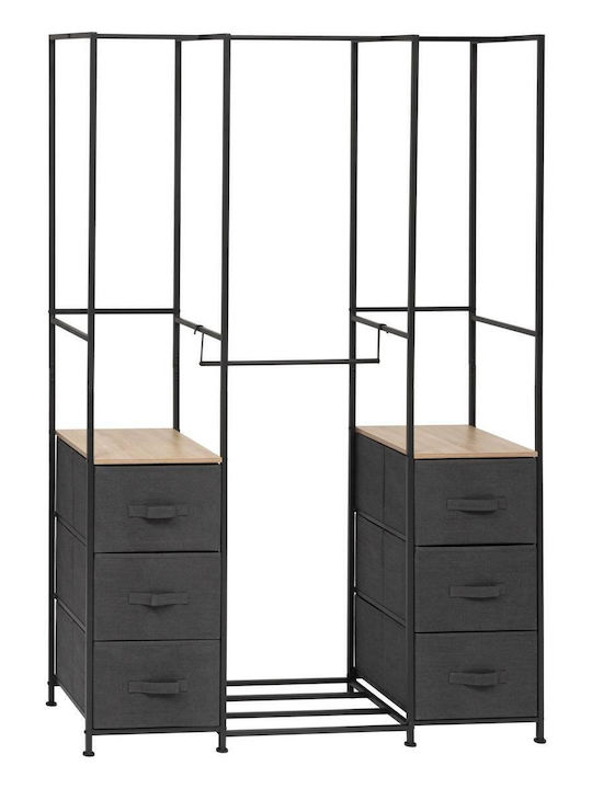 5Five Κρεμάστρα Δαπέδου από Μέταλλο Μαύρη 116x40x176cm