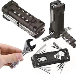 Set Chei Reparare Bicicletă 16 În 1 Universal Oțel Aliaj Negru Argintiu Set Chei Reparare Bicicletă 16 În 1 Universal Oțel Aliaj Negru Argintiu