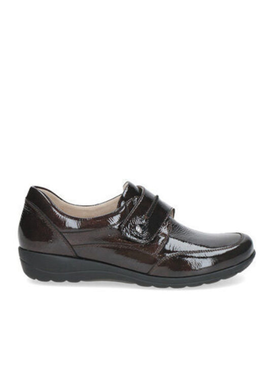 Caprice Leder Damen Mokassins in Burgundisch Farbe