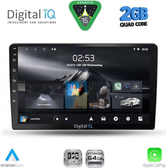Digital IQ Car Audio System for Toyota Corolla Verso 2000-2004 (Bluetooth/USB/WiFi/GPS/Apple-Carplay/Android-Auto) with Touch Screen 9"