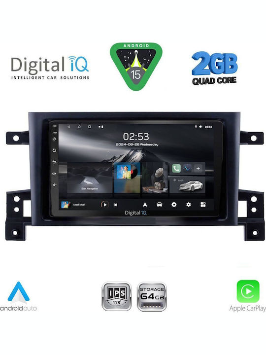 Digital IQ Auto-Audiosystem für Suzuki Großer Vitara 2005-2015 (Bluetooth/USB/WiFi/GPS/Apple-Carplay/Android-Auto) mit Touchscreen 9"