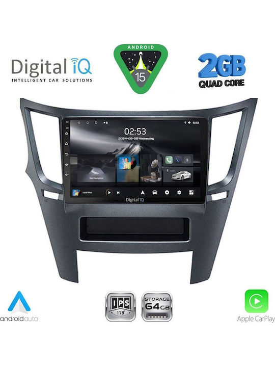 Digital IQ Car Audio System for Subaru Legacy / Outback 2009-2014 (Bluetooth/USB/WiFi/GPS/Apple-Carplay/Android-Auto) with Touch Screen 9"