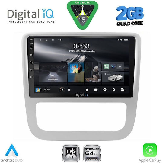 Digital IQ Ηχοσύστημα Αυτοκινήτου για Volkswagen Eos / Scirocco 2006 με Clima (Bluetooth/USB/WiFi/GPS/Apple-Carplay/Android-Auto) με Οθόνη Αφής 9"