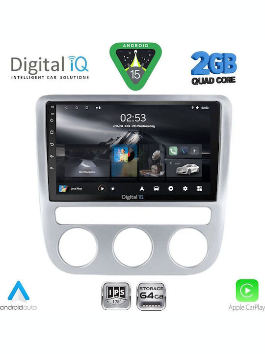 Digital IQ Car Audio System for Volkswagen Eos / Scirocco 2006 with Clima (Bluetooth/USB/WiFi/GPS/Apple-Carplay/Android-Auto) with Touch Screen 9"