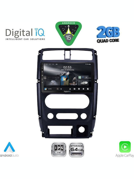 Digital IQ Car Audio System for Suzuki Jimny 2007-2017 (Bluetooth/USB/WiFi/GPS/Apple-Carplay/Android-Auto) with Touch Screen 9"