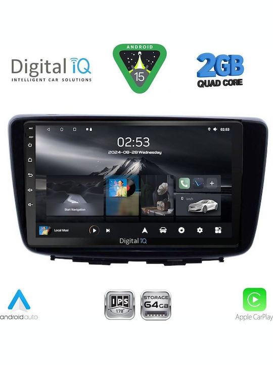 Digital IQ Car Audio System for Suzuki Baleno 2016-2022 (Bluetooth/USB/WiFi/GPS/Apple-Carplay/Android-Auto) with Touch Screen 9"