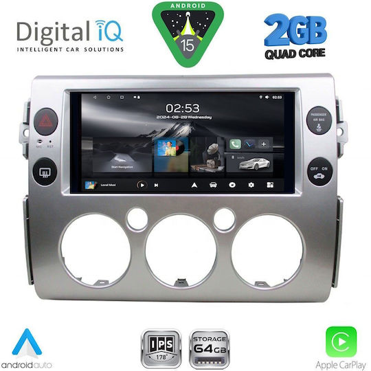 Digital IQ Car Audio System for Toyota FJ 2007-2013 (Bluetooth/USB/WiFi/GPS/Apple-Carplay/Android-Auto) with Touch Screen 9"