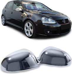 Καπάκια Καθρεφτών Vw Golf V 5 03-08 Jetta 05-10 Eos 06-08 Sharan 04-10 Passat 3bg 04-05 Χρωμίου 2 Τεμάχια