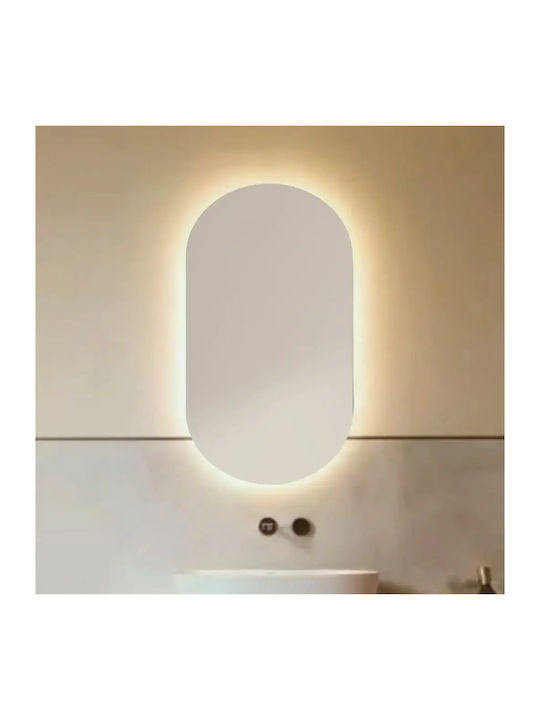 Moderner Ovaler Badezimmerspiegel Mit LED Beleu...