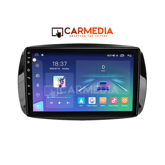 Carmedia Ηχοσύστημα Αυτοκινήτου για Smart ForTwo 2016 (Bluetooth/USB/WiFi/GPS/Apple-Carplay/Android-Auto) με Οθόνη Αφής 9"