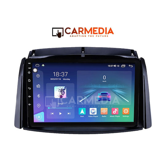 Carmedia Ηχοσύστημα Αυτοκινήτου για Renault Koleos 2006-2016 (Bluetooth/USB/WiFi/GPS/Apple-Carplay/Android-Auto) με Οθόνη Αφής 9"