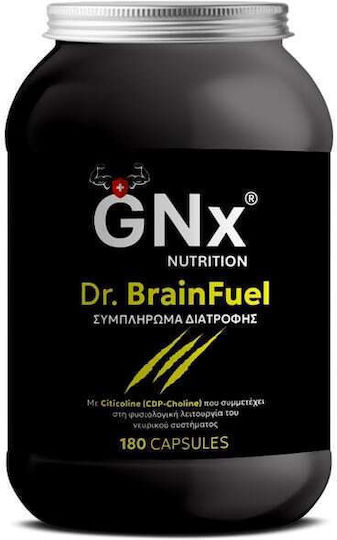 GNx Nutrition Dr. BrainFuel Συμπλήρωμα για την Μνήμη & τη Συγκέντρωση 180 κάψουλες