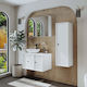 Bathroom Vanity Unit Set with Sink MDF 3 Pieces White 120x45x45cm