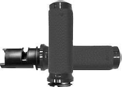 Avon Grips Γκριπ Τιμόνι 25,4mm Μήκος:12,4cm Memory Foam Diamond Knurled Medium No Flange No Waffle Throttle-by-wire Soft Mf-63a-ano-f24 Μαύρο