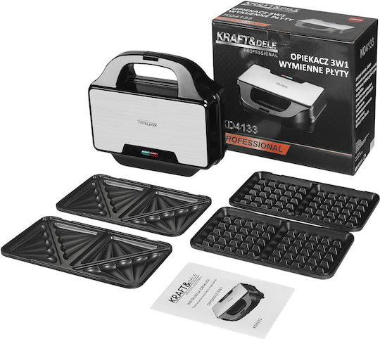 Kraft & Dele Sandwich Maker Grill with Removable Plates 1500W Green