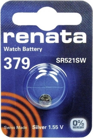Renata 379/SR521SW Silver Oxide Watch Battery SR63 1.55V 1pcs