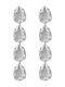 Victoria Cruz Earrings made of Silver with Stones