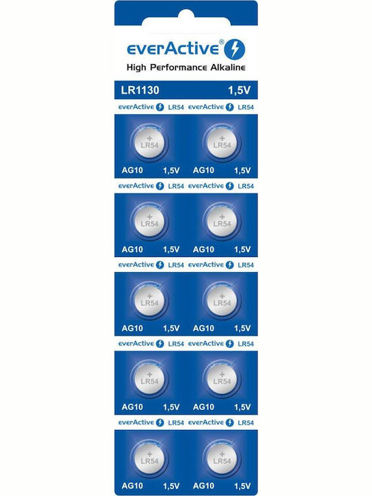 everActive AG10/LR1130 Алкален Батерия За часовници LR54 1.55V 1бр