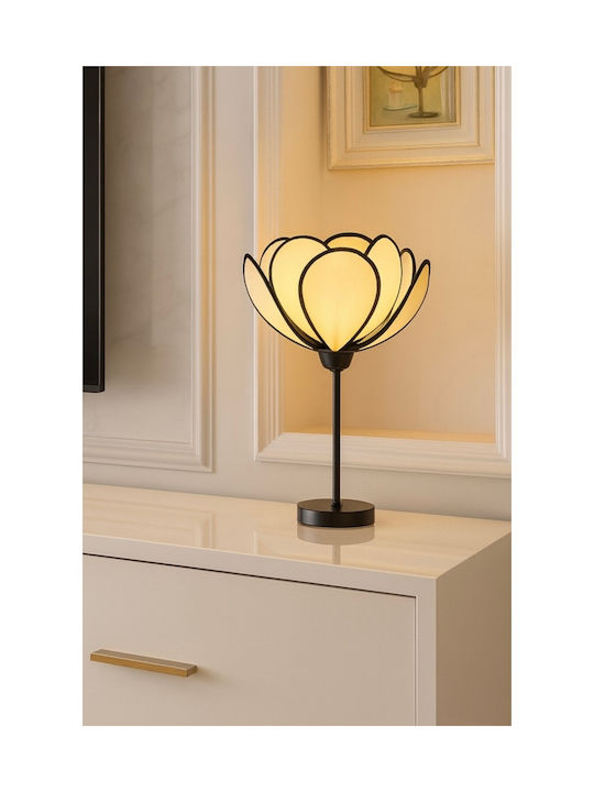 Lămpi De Masă Modern Cu Pălărie Roz Ecru Negru 40cm