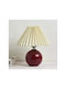 Moderne Tischlampe Creme Regenschirm Schwarze Basis 29cm