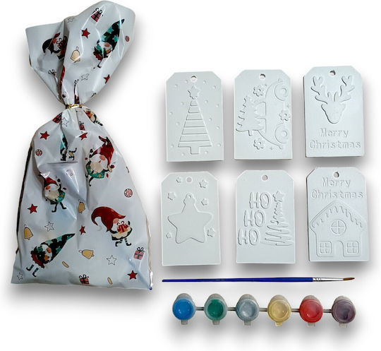 Plaster Designs Painting Christmas Ornaments Cards 2 Pieces