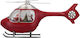 Msa Elicopter de Apă Moș Crăciun Roșu Led Battery Order 47,5x10,7x22cm