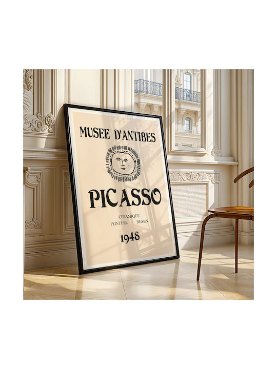 Poster Pablo Picasso Musee Antibes 1948 Art248 21cm X 30cm Λευκό Κάδρο Pvc