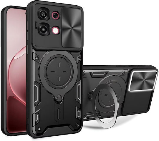 Techsuit Oppo Umschlag Rückseite Schwarz (Oppo A6 Pro 4G, Oppo A6 Pro 5G)