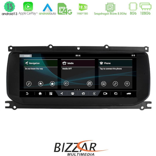 Bizzar Ηχοσύστημα Αυτοκινήτου για Land Rover Range Rover Evoque 2011-2015 (Bluetooth/USB/AUX/WiFi/GPS/Apple-Carplay/Android-Auto/CD) με Οθόνη Αφής 10.25"