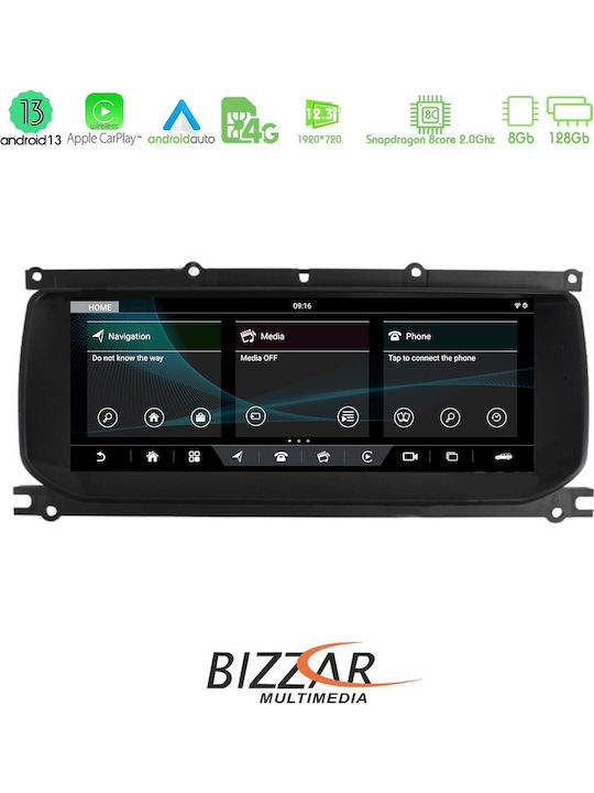 Bizzar Car Audio System for Land Rover Range Rover Evoque 2016-2018 (Bluetooth/USB/AUX/WiFi/GPS/Apple-Carplay/Android-Auto) with Touch Screen 12.3"