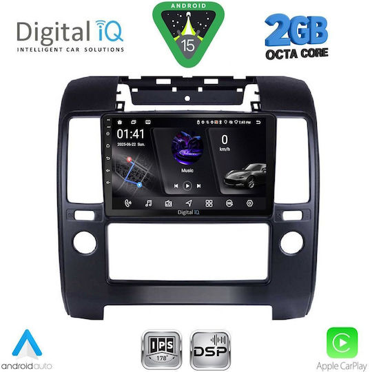 Digital IQ Car Audio System for Nissan Navara 2006-2011 with Clima (Bluetooth/USB/WiFi/GPS/Apple-Carplay/Android-Auto) with Touch Screen 9"