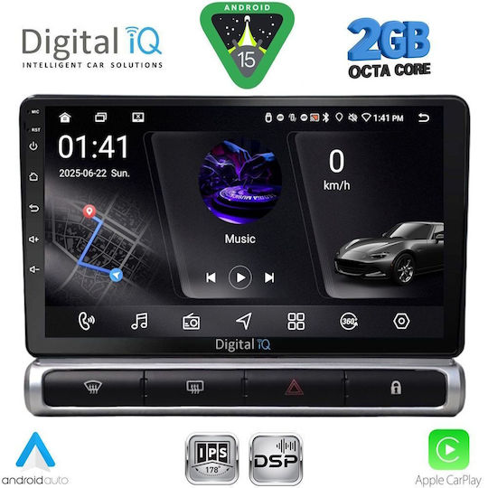 Digital IQ Car Audio System for Citroen C3 / DS3 2016 (Bluetooth/USB/WiFi/GPS/Apple-Carplay/Android-Auto) with Touch Screen 9"