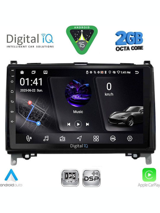Digital IQ Car Audio System for Mercedes-Benz Sprinter / Vito 2007-2019 (Bluetooth/USB/WiFi/GPS/Apple-Carplay/Android-Auto) with Touch Screen 9"