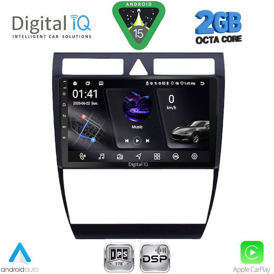 Digital IQ Car Audio System for Audi A6 1998-2005 (Bluetooth/USB/WiFi/GPS/Apple-Carplay/Android-Auto) with Touch Screen 9"