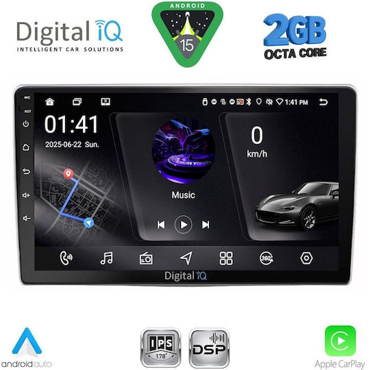 Digital IQ Car Audio System for Alfa Romeo Mito 2008-2018 (Bluetooth/USB/WiFi/GPS/Apple-Carplay/Android-Auto) with Touch Screen 9"