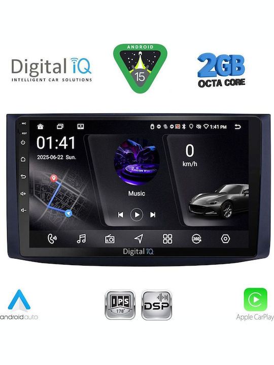 Digital IQ Car Audio System for Chevrolet Aveo 2006-2010 (Bluetooth/USB/WiFi/GPS/Apple-Carplay/Android-Auto) with Touch Screen 9"