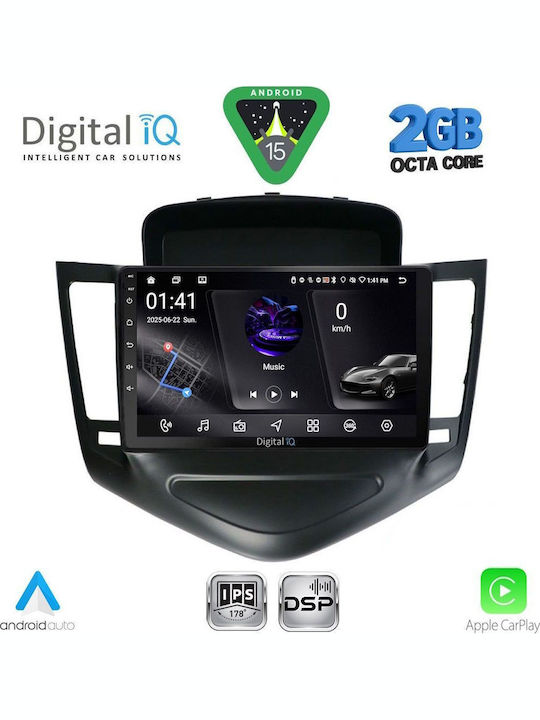 Digital IQ Car Audio System for Chevrolet Cruze 2008-2012 (Bluetooth/USB/WiFi/GPS/Apple-Carplay/Android-Auto) with Touch Screen 9"