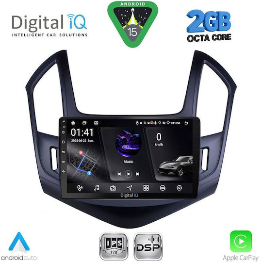 Digital IQ Ηχοσύστημα Αυτοκινήτου για Chevrolet Cruze 2013-2015 (Bluetooth/USB/WiFi/GPS/Apple-Carplay/Android-Auto) με Οθόνη Αφής 9"