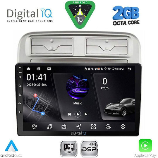 Digital IQ Car Audio System for Fiat Grande Punto 2005-2012 (Bluetooth/USB/WiFi/GPS/Apple-Carplay/Android-Auto) with Touch Screen 9"